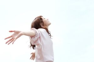 解放感のある女性