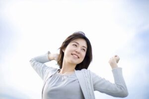 解放感のある女性